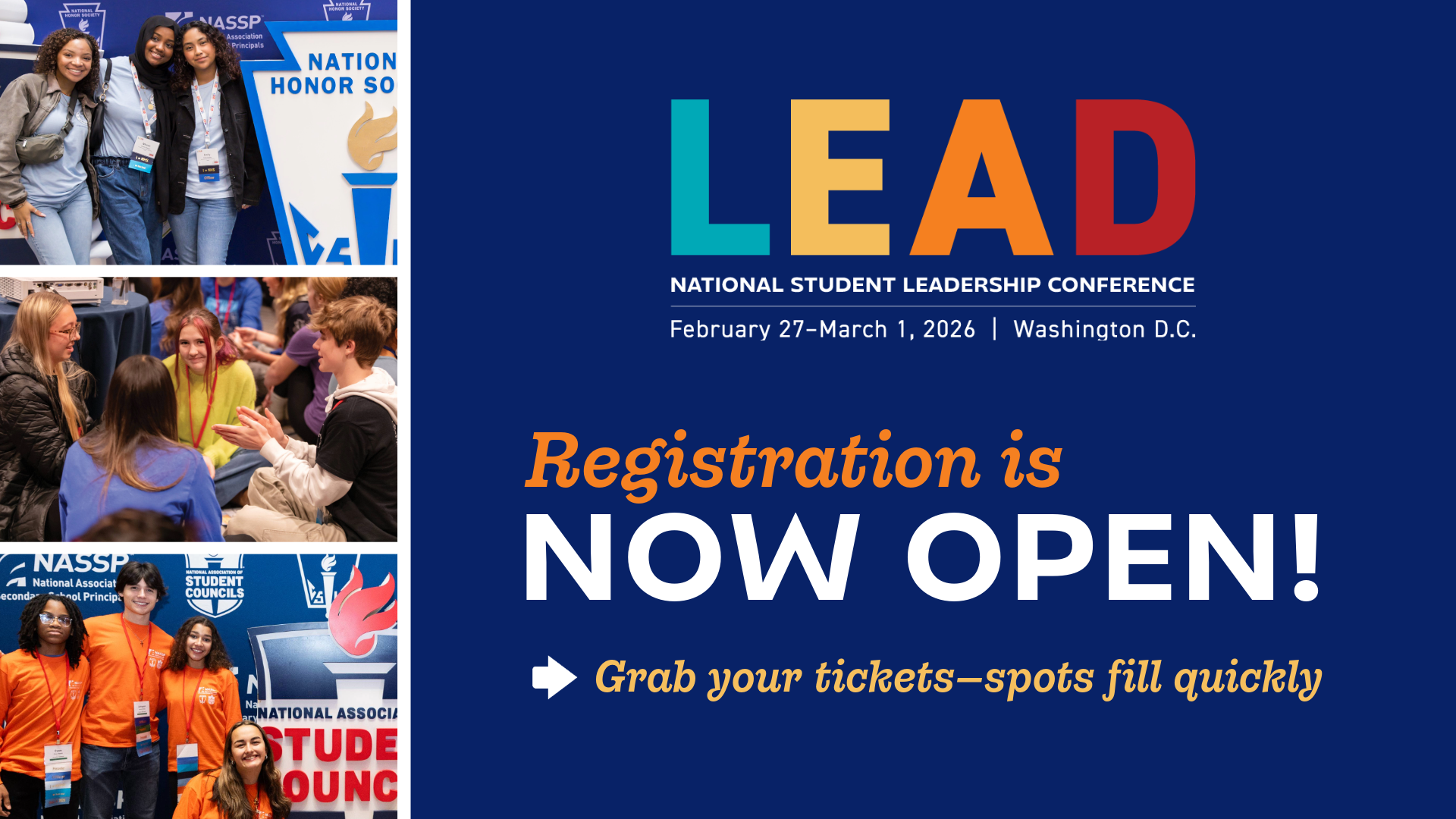 LEAD Registration is open! Grab your tickets–spots fill quickly